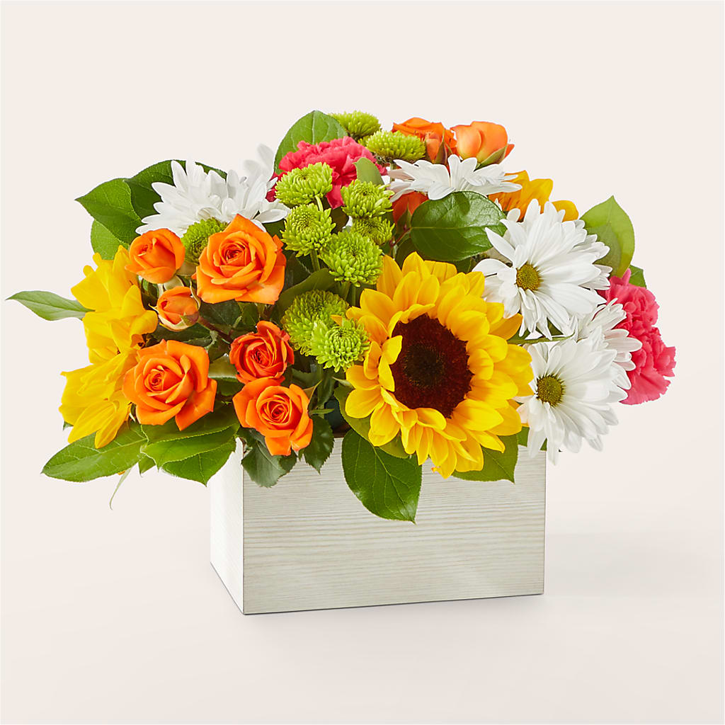 Sun-drenched Blooms Box Bouquet – Your Thoughts Floral, El Paso TX