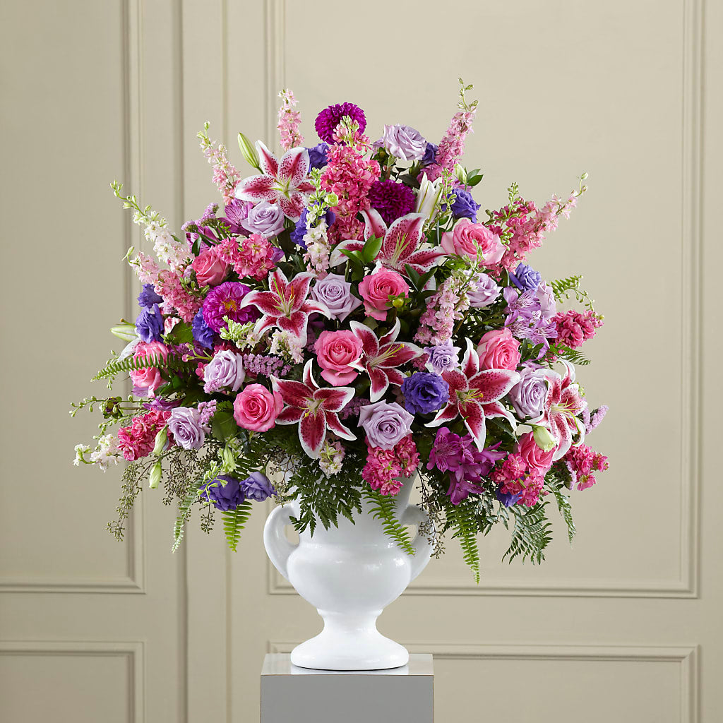 Peaceful Tribute Arrangement – Your Thoughts Floral, El Paso TX