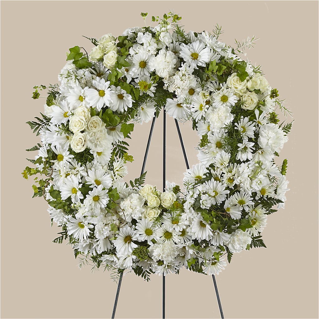 Faithful Wishes Wreath – Your Thoughts Floral, El Paso TX