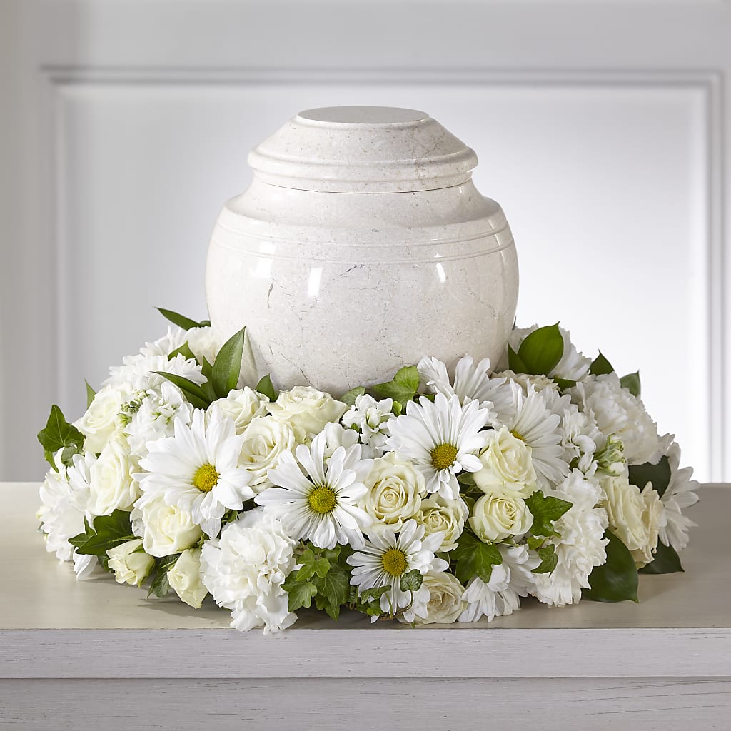 Ivory Gardens Cremation Adornment – Your Thoughts Floral, El Paso TX