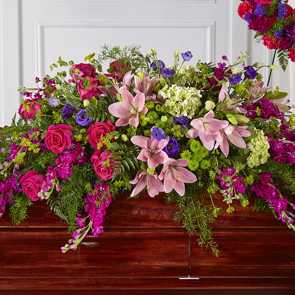 Radiant Tribute Casket Spray – Your Thoughts Floral, El Paso TX