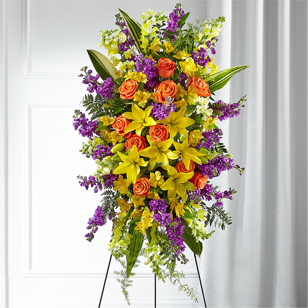 Thoughtful Prayers Standing Spray – Your Thoughts Floral, El Paso TX