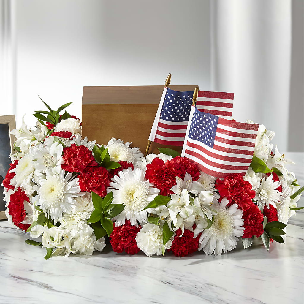 Spirit of Patriotism Cremation Adornment – Your Thoughts Floral, El Paso TX