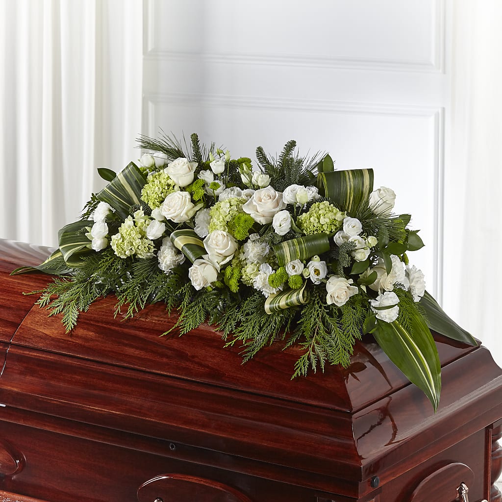 Hopeful Gesture Casket Spray – Your Thoughts Floral, El Paso TX