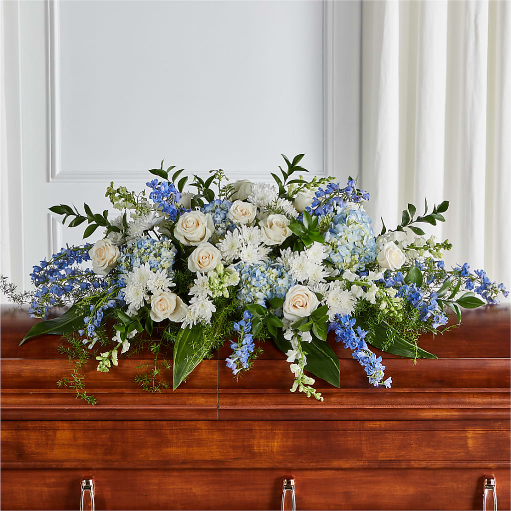 Timeless Essence Casket Spray – Your Thoughts Floral, El Paso TX